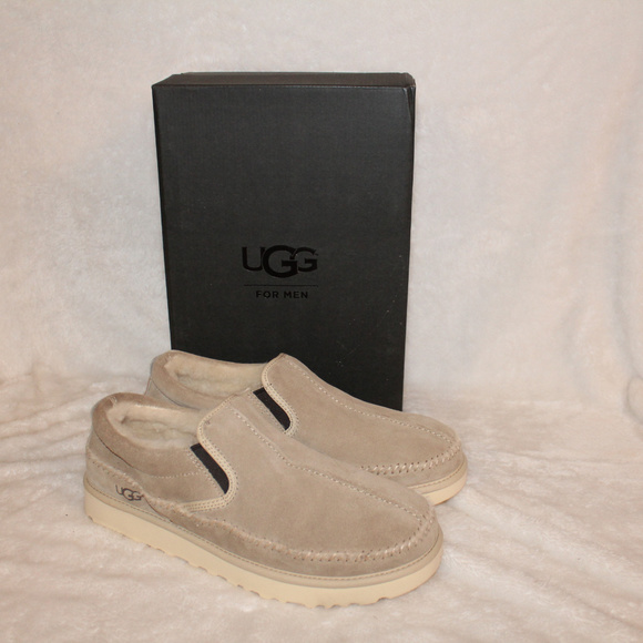 UGG NEUMEL LUXURY SHEARLING SUEDE SLIPPERS NEW! - Picture 2 of 8